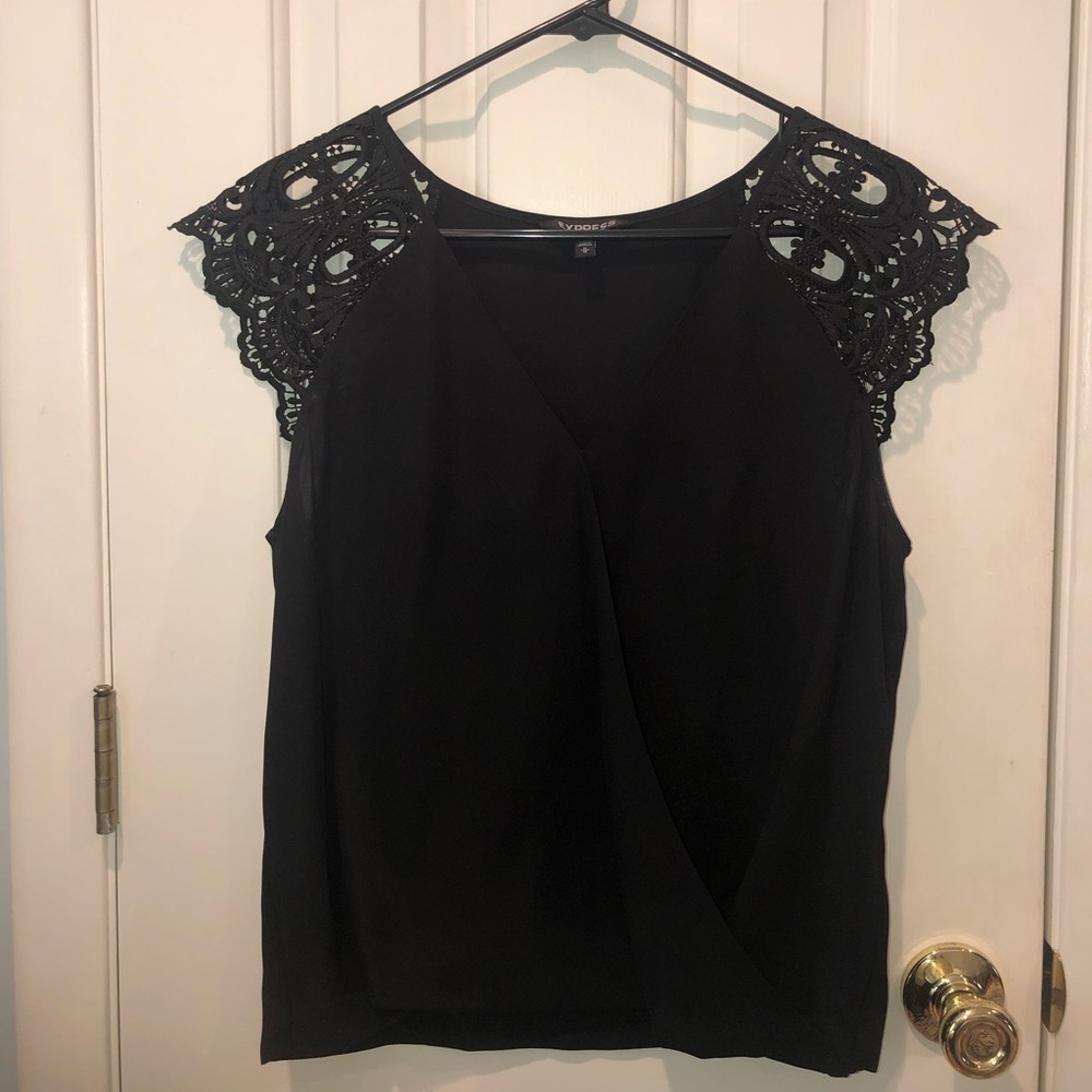 Express Black Cap sleeve Blouse